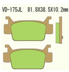 KLOCKI HAMULCOWE VESRAH SINTERED METAL  VD-175JL