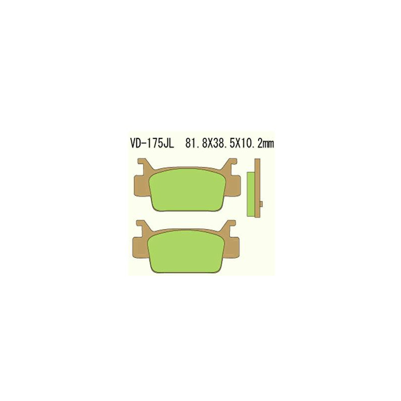 KLOCKI HAMULCOWE VESRAH SINTERED METAL VD-175JL KLOCKI HAMULCOWE VESRAH SINTERED METAL VD-175JL