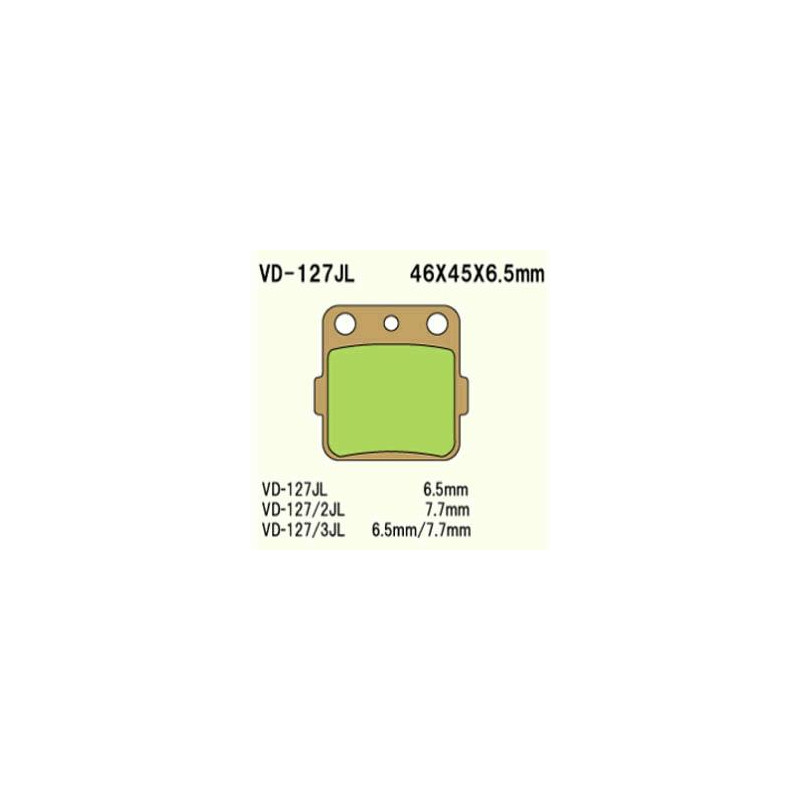 KLOCKI HAMULCOWE VESRAH SINTERED METAL  VD-127/2JL  (FA84HH)
