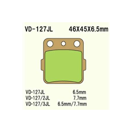 KLOCKI HAMULCOWE VESRAH SINTERED METAL  VD-127/2JL  (FA84HH)