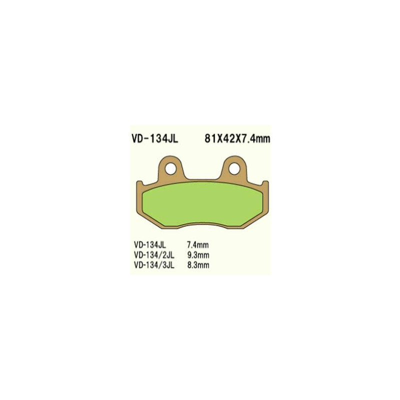 KLOCKI HAMULCOWE VESRAH SINTERED METAL  VD-134/2JL (FA323/2HH)