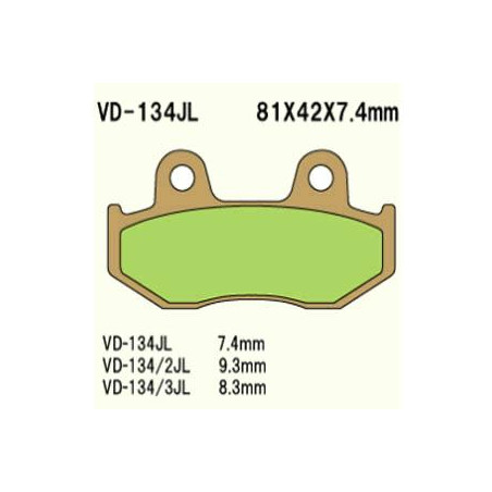 KLOCKI HAMULCOWE VESRAH SINTERED METAL  VD-134/2JL (FA323/2HH)
