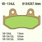 KLOCKI HAMULCOWE VESRAH SINTERED METAL  VD-134/2JL (FA323/2HH)