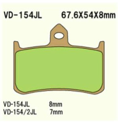 KLOCKI HAMULCOWE VESRAH SINTERED METAL  VD-154/2JL