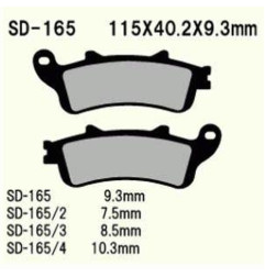VESRAH KLOCKI HAMULCOWE KH261 / KH281 SPIEK METALICZNY (ZŁOTE) (7,5MM) (MADE IN JAPAN)