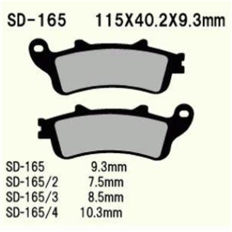 VESRAH KLOCKI HAMULCOWE KH261 / KH281 SPIEK METALICZNY (ZŁOTE) (7,5MM) (MADE IN JAPAN)