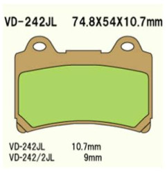 KLOCKI HAMULCOWE VESRAH SINTERED METAL  VD-242JL