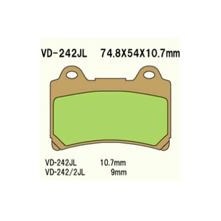 KLOCKI HAMULCOWE VESRAH SINTERED METAL  VD-242JL