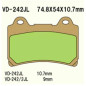 KLOCKI HAMULCOWE VESRAH SINTERED METAL  VD-242JL