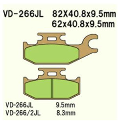 KLOCKI HAMULCOWE VESRAH SINTERED METAL  VD-266JL