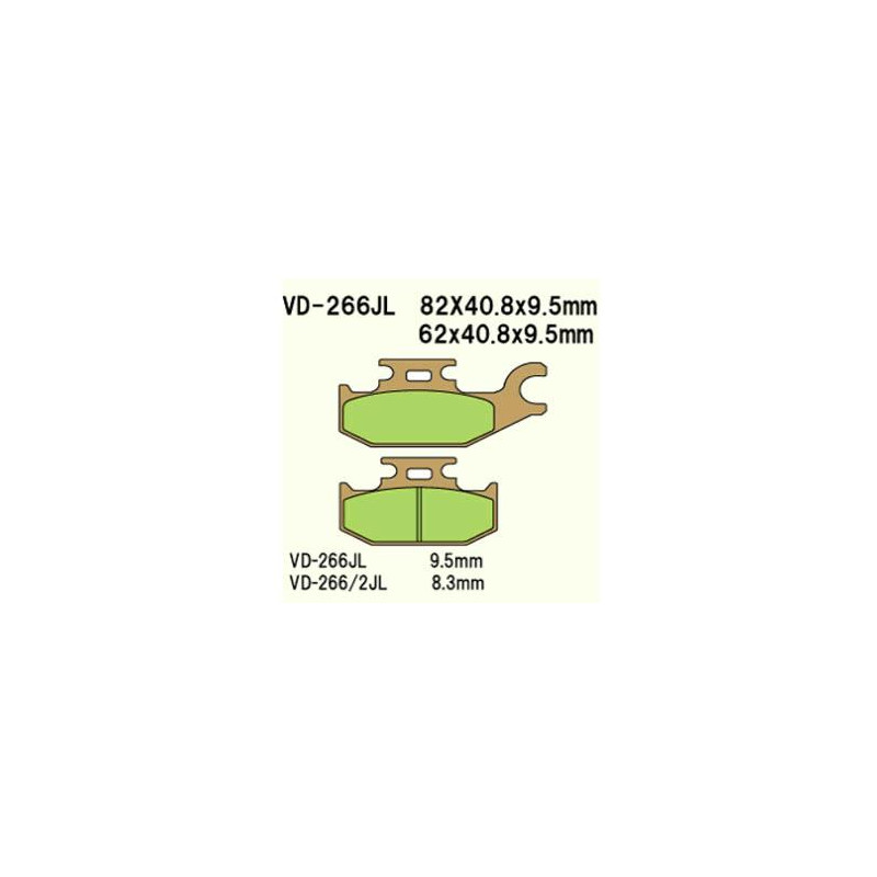 KLOCKI HAMULCOWE VESRAH SINTERED METAL VD-266JL KLOCKI HAMULCOWE VESRAH SINTERED METAL VD-266JL
