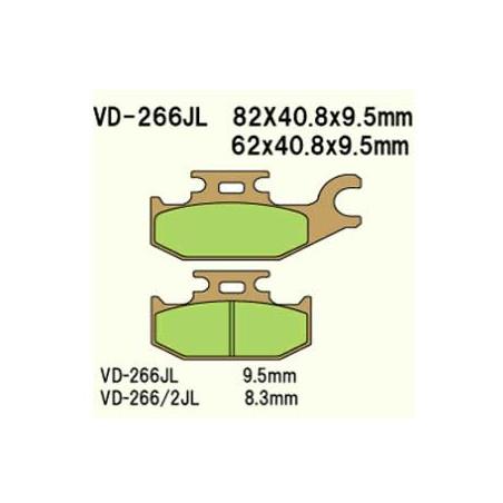 KLOCKI HAMULCOWE VESRAH SINTERED METAL  VD-266JL
