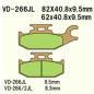 KLOCKI HAMULCOWE VESRAH SINTERED METAL VD-266JL KLOCKI HAMULCOWE VESRAH SINTERED METAL VD-266JL