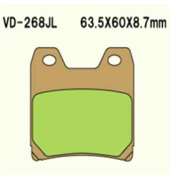 KLOCKI HAMULCOWE VESRAH SINTERED METAL  VD-268JL