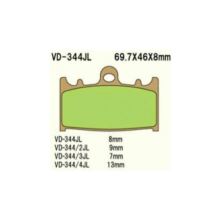 VESRAH KLOCKI HAMULCOWE KH158 SPIEK METALICZNY (ZŁOTE) (MADE IN JAPAN)