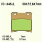 KLOCKI HAMULCOWE VESRAH SINTERED METAL VD-345JL KLOCKI HAMULCOWE VESRAH SINTERED METAL VD-345JL