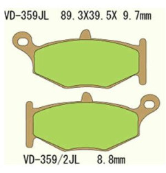 KLOCKI HAMULCOWE VESRAH SINTERED METAL  VD-359JL (TYŁ)