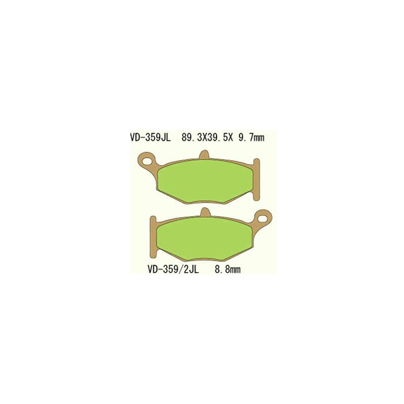 KLOCKI HAMULCOWE VESRAH SINTERED METAL VD-359JL (TYŁ) KLOCKI HAMULCOWE VESRAH SINTERED METAL VD-359JL (TYŁ)