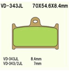 KLOCKI HAMULCOWE VESRAH SINTERED METAL VD-343/2JL