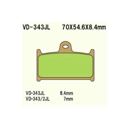 KLOCKI HAMULCOWE VESRAH SINTERED METAL VD-343/2JL