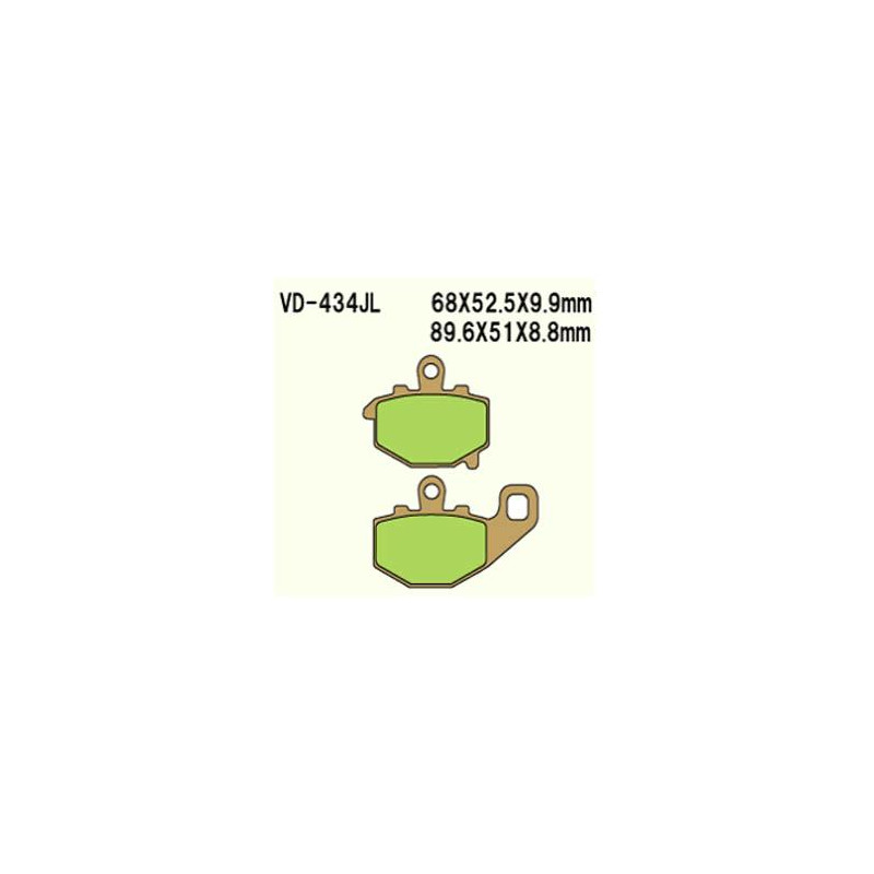KLOCKI HAMULCOWE VESRAH SINTERED METAL VD-434JL KLOCKI HAMULCOWE VESRAH SINTERED METAL VD-434JL