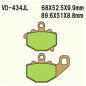 KLOCKI HAMULCOWE VESRAH SINTERED METAL VD-434JL KLOCKI HAMULCOWE VESRAH SINTERED METAL VD-434JL
