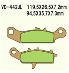KLOCKI HAMULCOWE VESRAH SINTERED METAL VD-442JL