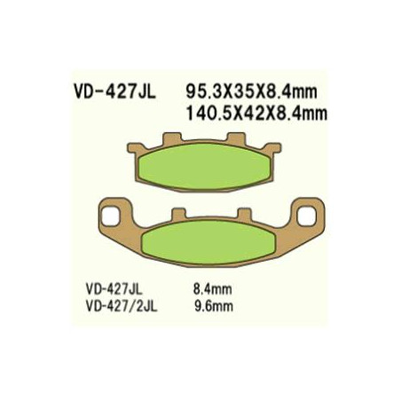 KLOCKI HAMULCOWE VESRAH SINTERED METAL  VD-427/2JL