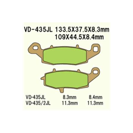 KLOCKI HAMULCOWE VESRAH SINTERED METAL  VD-435/2JL