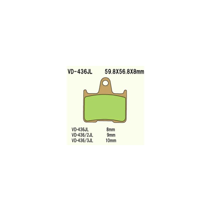 KLOCKI HAMULCOWE VESRAH SINTERED METAL VD-436/2JL KLOCKI HAMULCOWE VESRAH SINTERED METAL VD-436/2JL