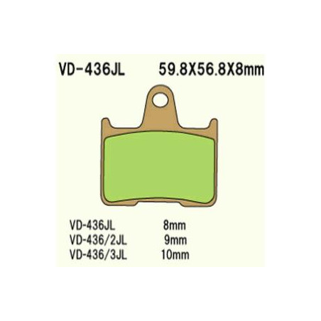 KLOCKI HAMULCOWE VESRAH SINTERED METAL VD-436/2JL