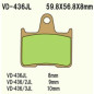 KLOCKI HAMULCOWE VESRAH SINTERED METAL VD-436/2JL KLOCKI HAMULCOWE VESRAH SINTERED METAL VD-436/2JL