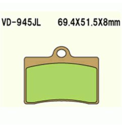 KLOCKI HAMULCOWE VESRAH SINTERED METAL VD-945JL