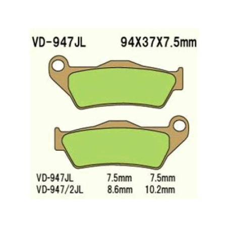 VESRAH KLOCKI HAMULCOWE KH181 SPIEK METALICZNY (ZŁOTE) KTM SX/EXC PRZÓD (MADE IN JAPAN)