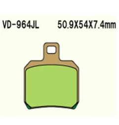 KLOCKI HAMULCOWE VESRAH SINTERED METAL VD-964JL