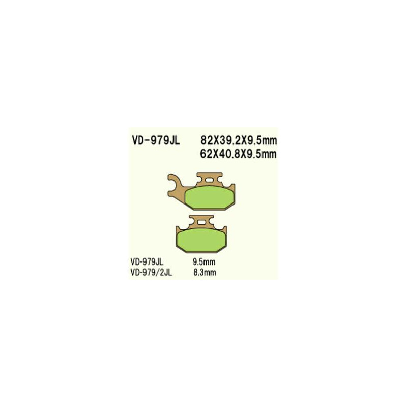 KLOCKI HAMULCOWE VESRAH SINTERED METAL  VD-979JL