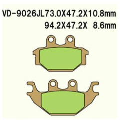 KLOCKI HAMULCOWE VESRAH SINTERED METAL  VD-9026JL