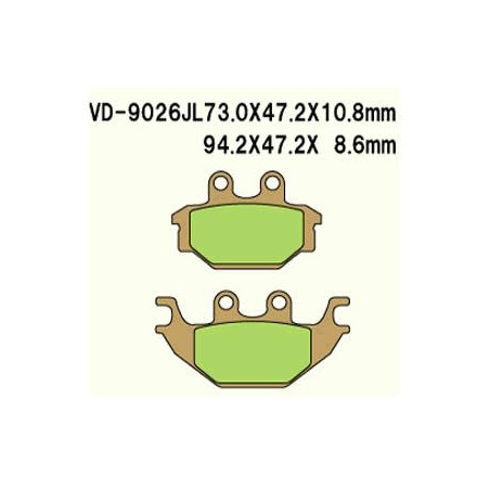 KLOCKI HAMULCOWE VESRAH SINTERED METAL  VD-9026JL