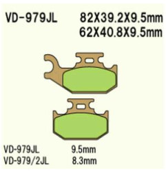 KLOCKI HAMULCOWE VESRAH SINTERED METAL  VD-979/2JL