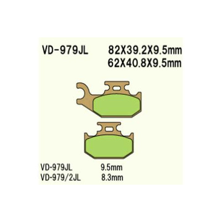 KLOCKI HAMULCOWE VESRAH SINTERED METAL  VD-979/2JL