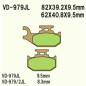 KLOCKI HAMULCOWE VESRAH SINTERED METAL VD-979/2JL KLOCKI HAMULCOWE VESRAH SINTERED METAL VD-979/2JL