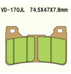 KLOCKI HAMULCOWE VESRAH SINTERED METAL  VD-170RJL (FA390 MCB755) (PRZÓD)