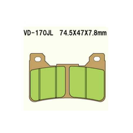 KLOCKI HAMULCOWE VESRAH SINTERED METAL  VD-170RJL (FA390 MCB755) (PRZÓD)