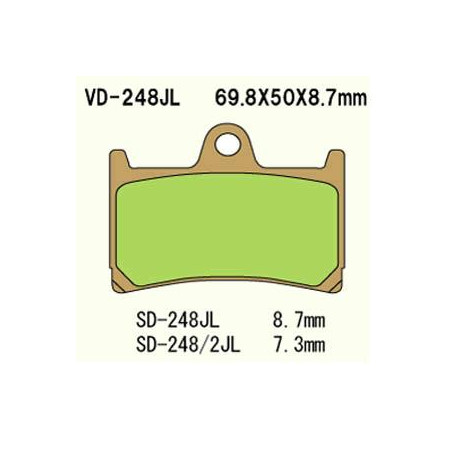 KLOCKI HAMULCOWE VESRAH SINTERED METAL VD-248RJL (FA380 FA252) (PRZÓD)