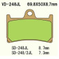 KLOCKI HAMULCOWE VESRAH SINTERED METAL  VD-248RJL (FA380 FA252) (PRZÓD)