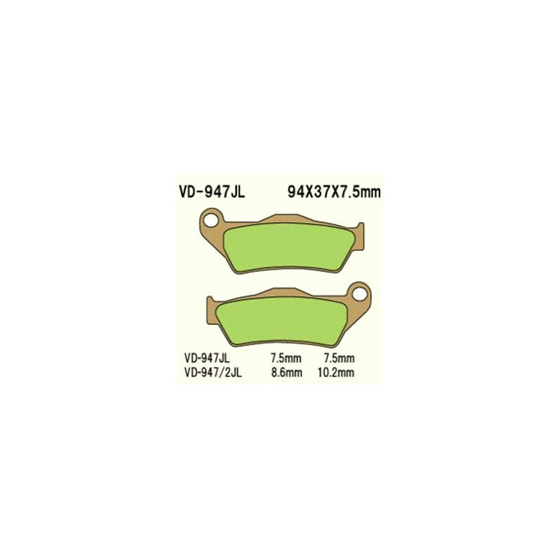 KLOCKI HAMULCOWE VESRAH SINTERED METAL  VD-947/2JL
