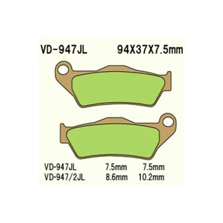 KLOCKI HAMULCOWE VESRAH SINTERED METAL  VD-947/2JL