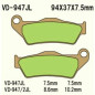 KLOCKI HAMULCOWE VESRAH SINTERED METAL  VD-947/2JL
