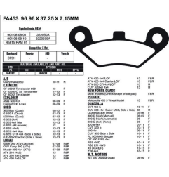 Klocki hamulcowe sintermetalowe Cfmoto Linhai  FA453RX 9010-0808A0