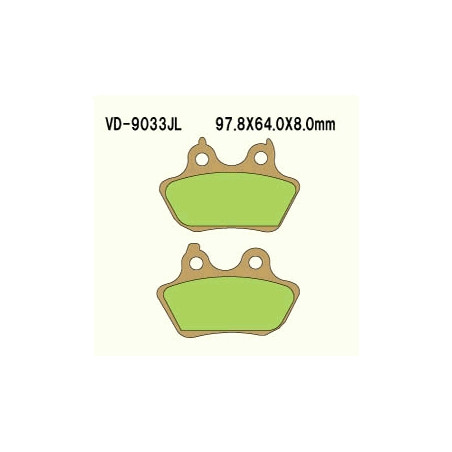 KLOCKI HAMULCOWE VESRAH SINTERED METAL  VD-9033JL (FA434)